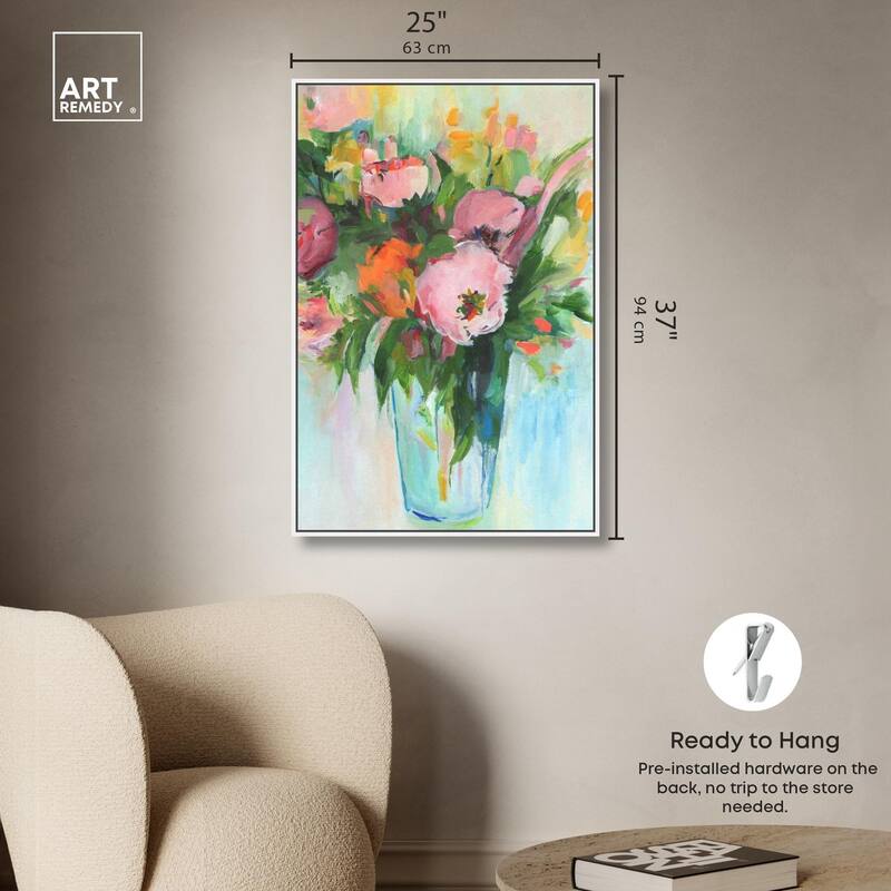 Charming Bouquet Canvas by Art Remedy