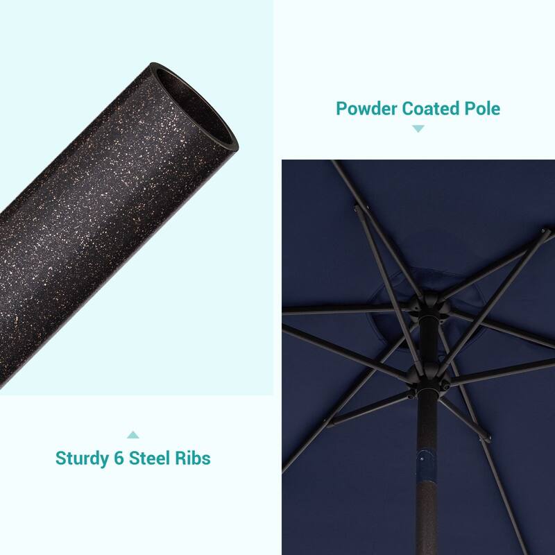 Bonosuki 7.5-foot Waterproof Sunshade Canopy Patio Umbrella