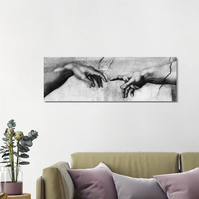 iCanvas "The Creation of Adam V" by Michelangelo Canvas Print - 16x48x1.5