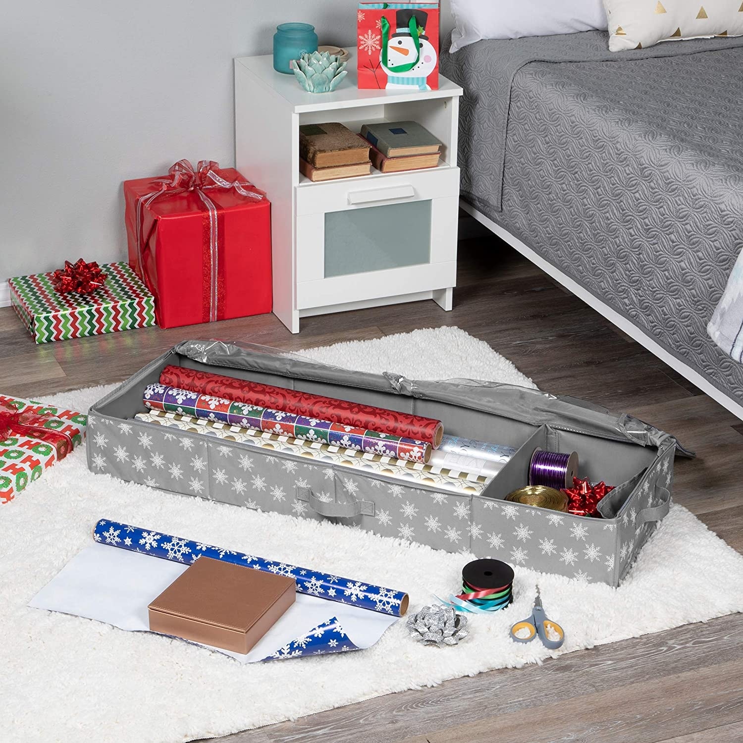 Christmas Wrapping Paper Container Underbed Storage Bag - Brilliant Promos  - Be Brilliant!