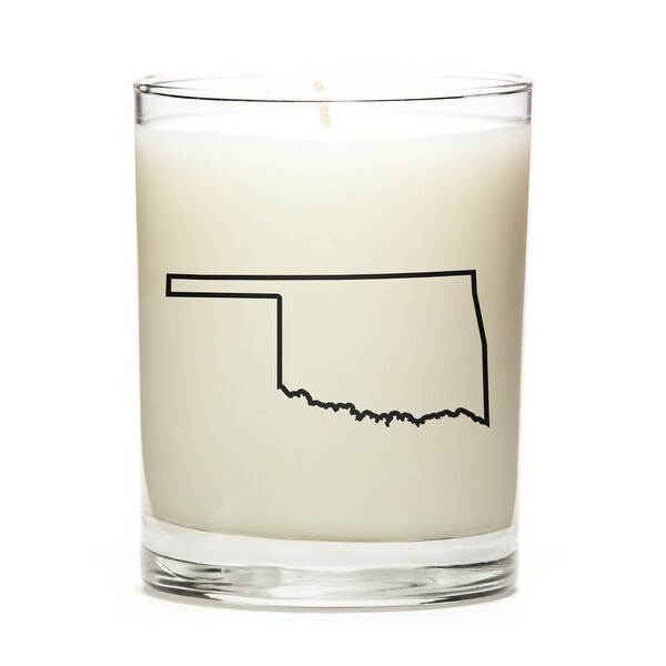 State Outline Soy Wax Candle, Oklahoma State, Vanilla