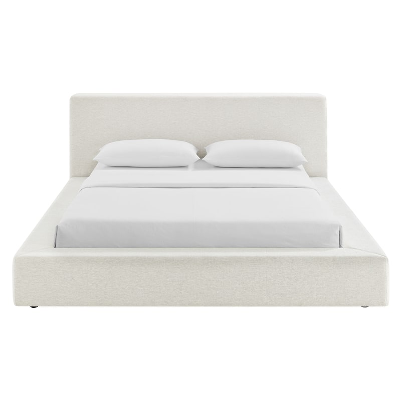 Luma Chenille Upholstered Platform Bed Frame