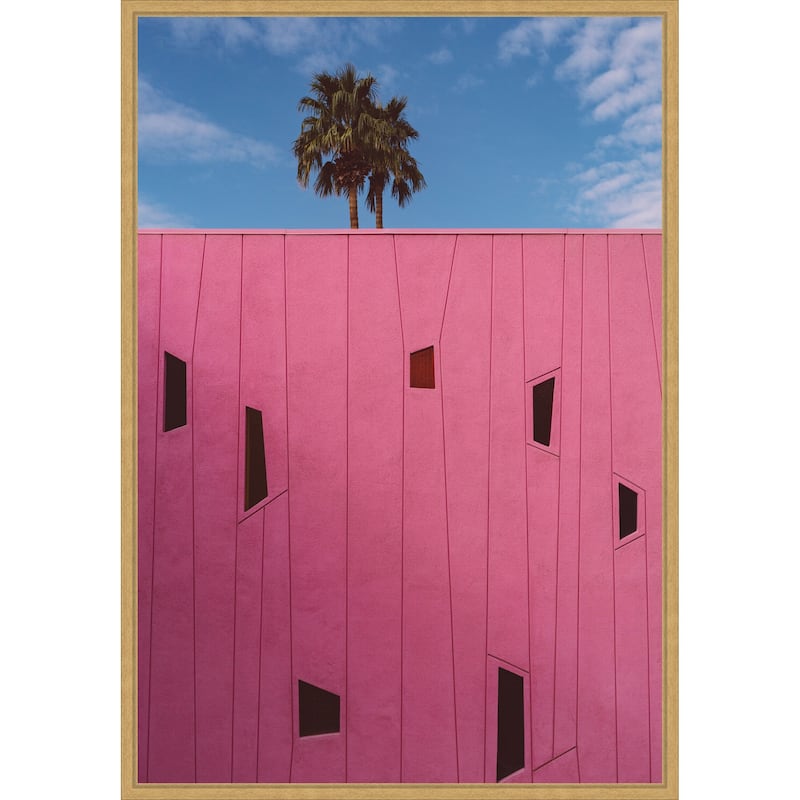 Palm Springs Vibes III by Bethany Young Framed Canvas Wall Art Print - Sylvie Bright Gold