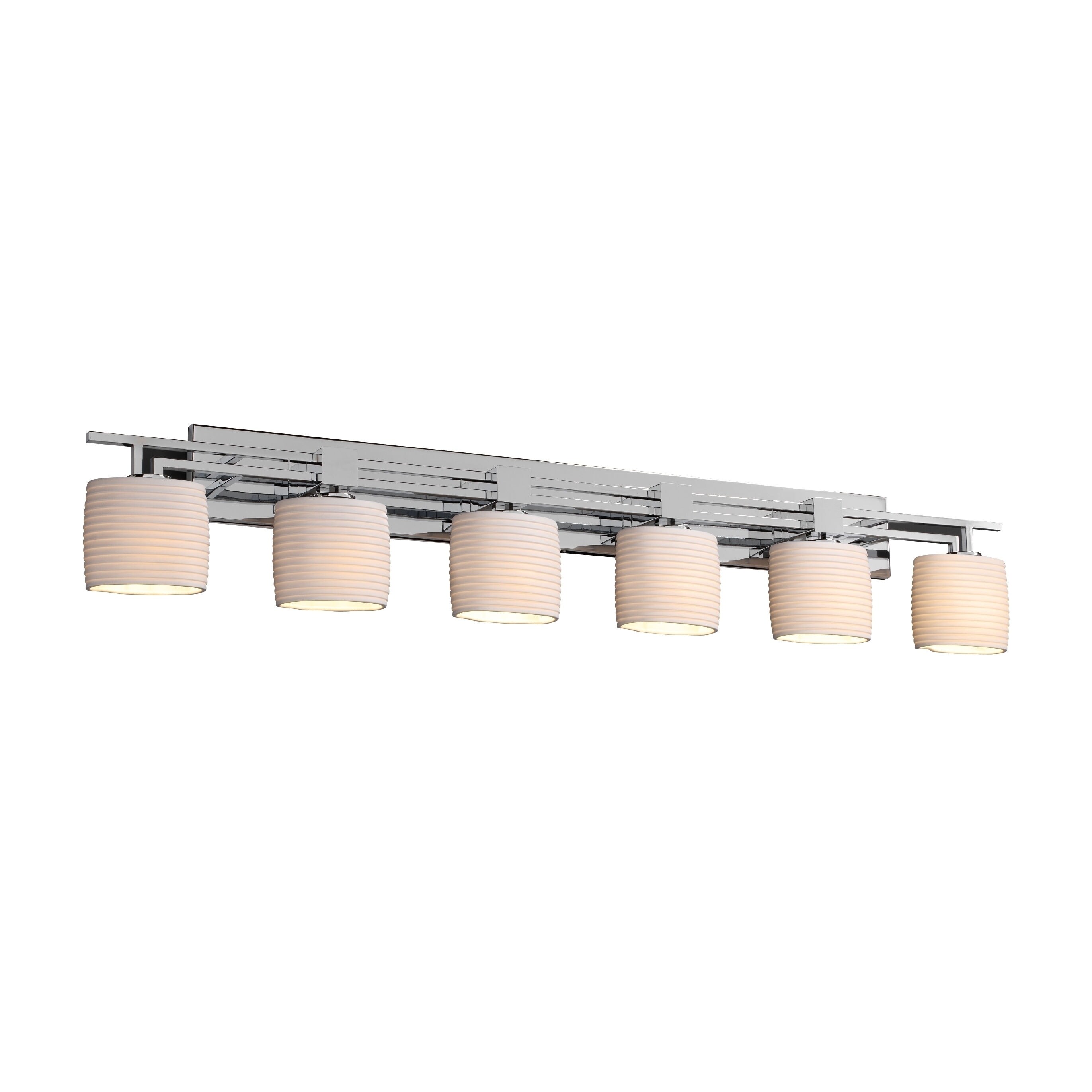 Justice Design Limoges Aero 6-light Polished Chrome Bath Bar Justice Design Limoges Aero 6-light Polished Chrome Bath Bar