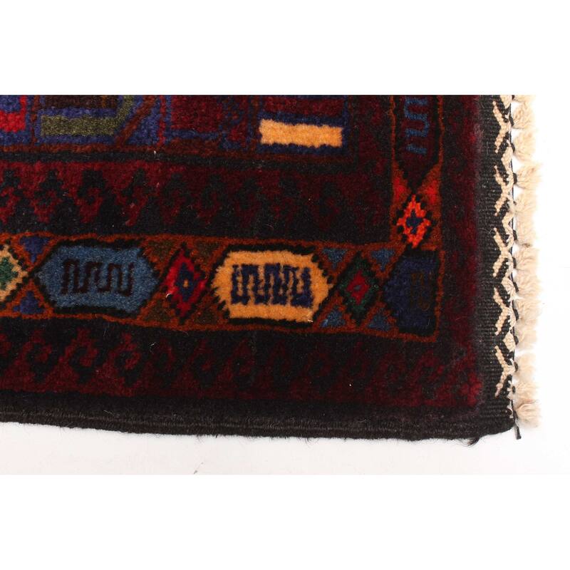 ECARPETGALLERY Hand-knotted Teimani Navy Wool Rug - 2'10 x 4'9