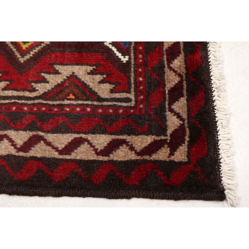 ECARPETGALLERY Hand-knotted Teimani Red Wool Rug - 3'2 x 5'9