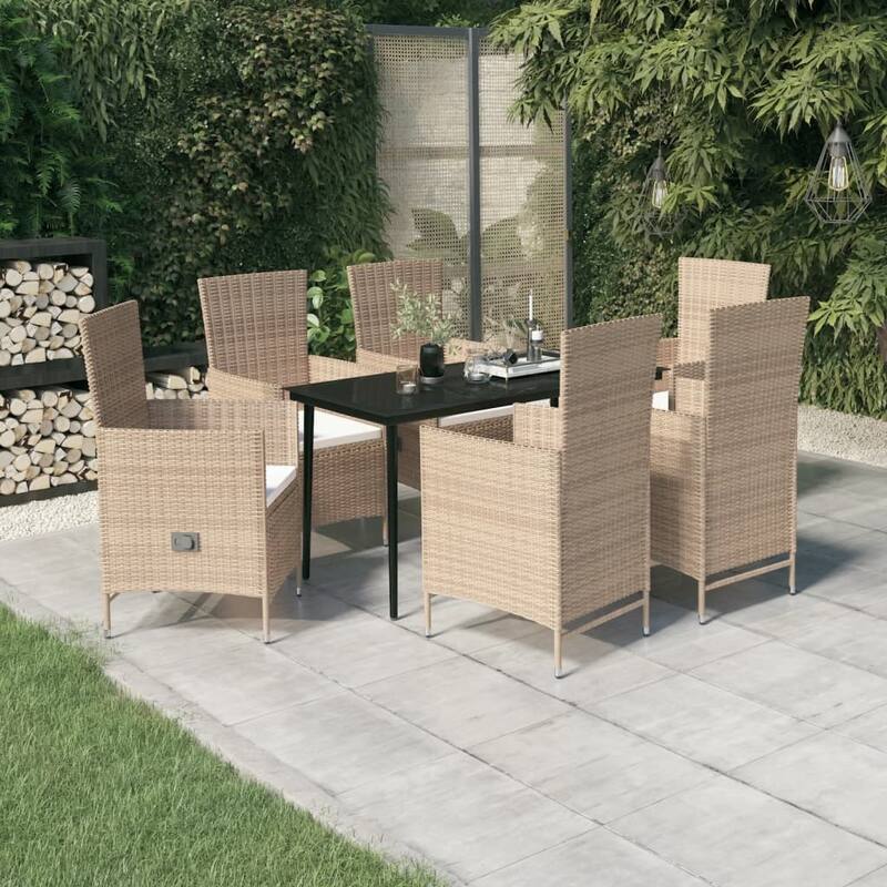vidaXL Patio Dining Set 3/5/7 Piece Multi Colors 31.5"/55.1" Table Length