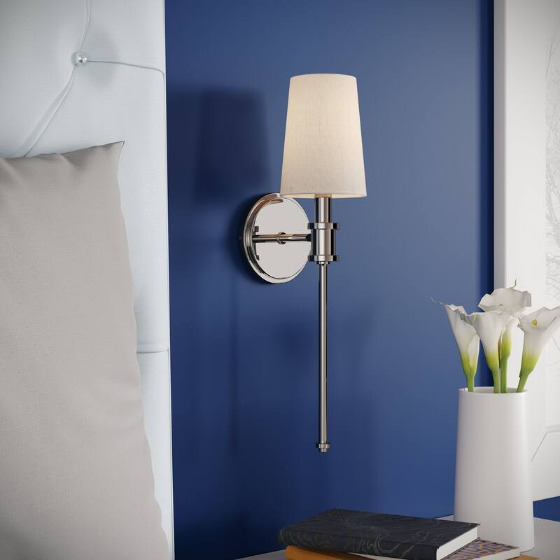 Millennium Lighting 16101 19" Tall Wall Sconce with Linen Shade - ADA
