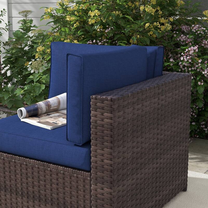 Outdoor 2-Piece Wicker Sofa Set