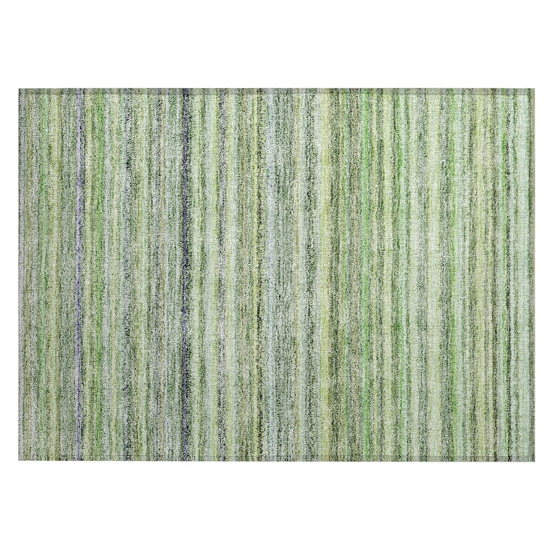 Machine Washable Indoor/ Outdoor Chantille Stripes Rug