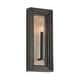 preview thumbnail 1 of 3, 8.5" W x 20" H 1-Light Candle Sconce in Matte Black and Handcrafted Mango Wood in Espresso Stain - 8.25"W x 20"H x 3"E 8.25"W x 20"H x 3"E - Espresso Stain and Black