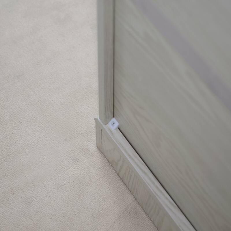 Sideboard Cabinet with Acrylic Mirrored Doors, Wooden Kitchen Pantry Storage Cabinet, Accent Cabinet with Adjustable Shelf