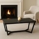 preview thumbnail 4 of 10, Strata Orion Coffee Table Wood Top Metal Base Modern Accent Table