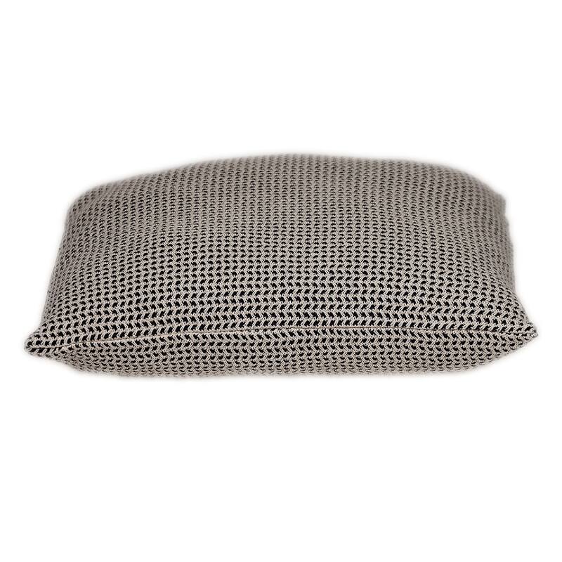 20" Black and Beige Transitional Square Throw Pillow