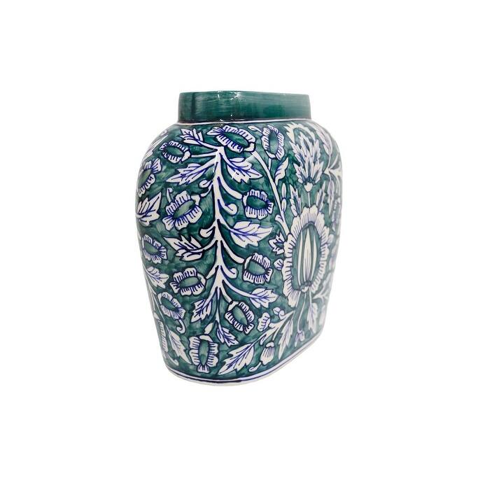 Home&Manor Ceramic Large Green Vase