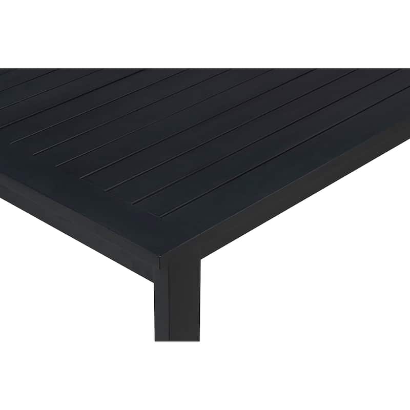 Sardinia Outdoor Aluminum Dining Table - Black