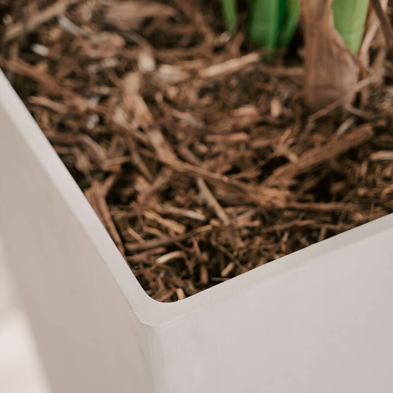 XBrand Modern Square Tapered Planter – 28" or 30" Tall, Indoor & Outdoor Use