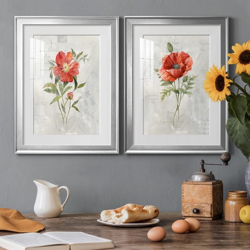 Linen Peony Premium Framed Print - Ready to Hang