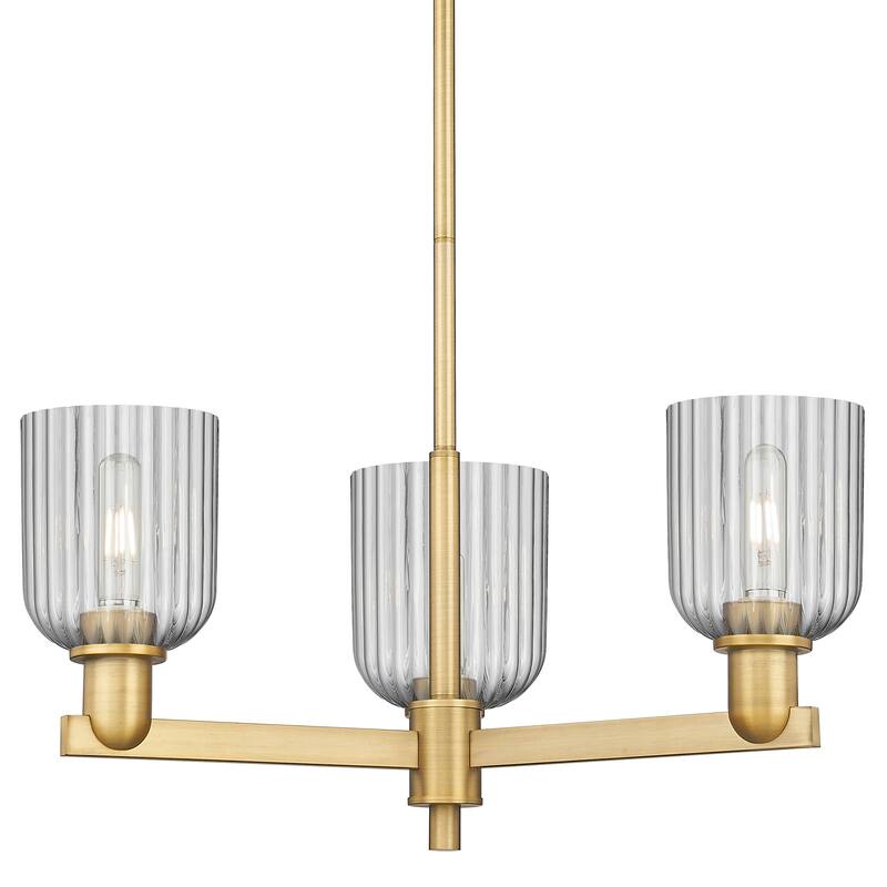 Innovations Lighting 716-3CR-G559-5SM Bridal Veil 3 Light 18" Wide - Brushed Brass