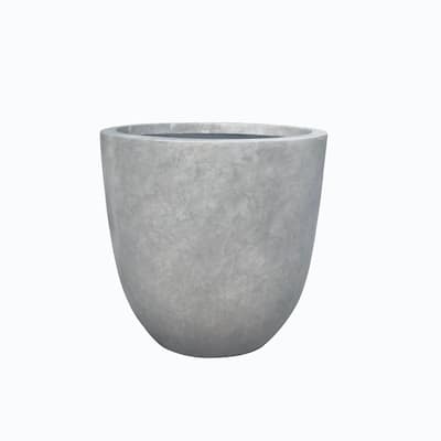 Kante Lightweight Round Outdoor Planter, 18 Inch Diameter, Concrete - 18"W x 18"L x 17"H