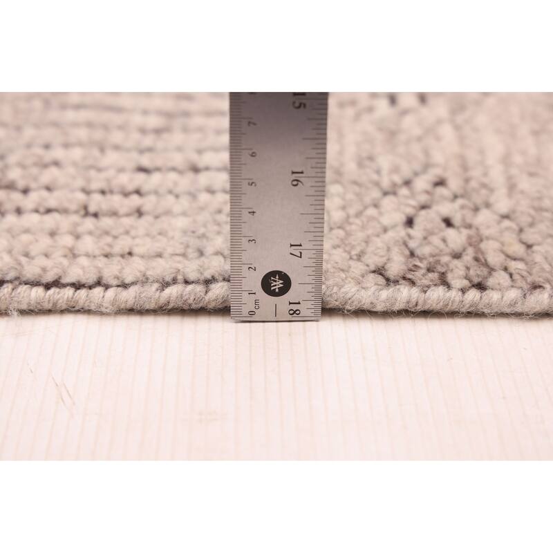 ECARPETGALLERY Hand-knotted Tangier Light Grey Wool Rug - 5'0 x 8'0