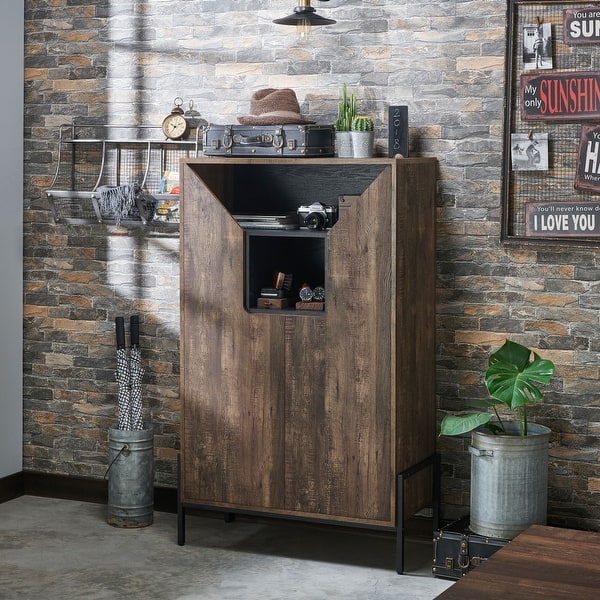Shop Carbon Loft Cassini Rustic 8 Shelf Shoe Cabinet On Sale Overstock 23485799
