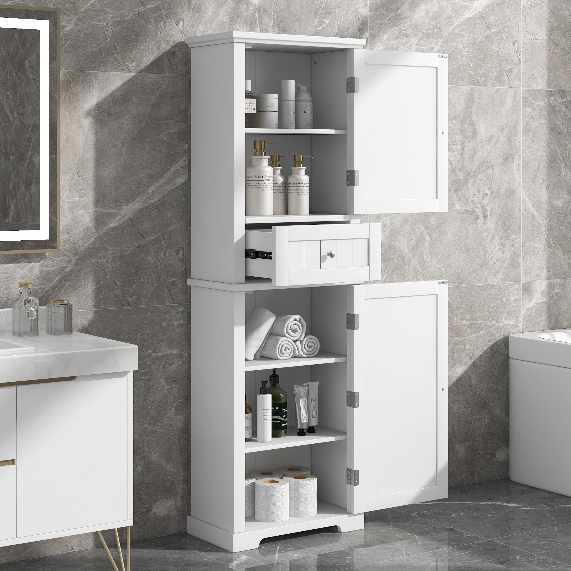 Tall Bathroom Storage Cabinet