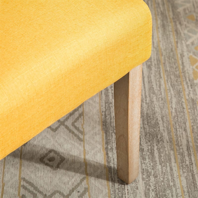 Solid Wood Tufted Parsons Dining Chair (Set of 2)