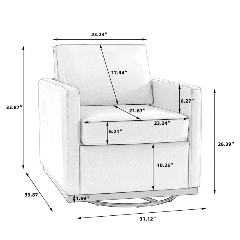 Modern Swivel Accent Arm Chair