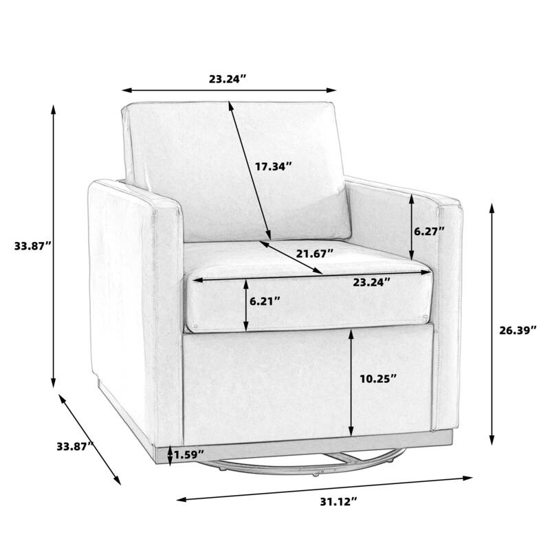 Modern Swivel Accent Arm Chair