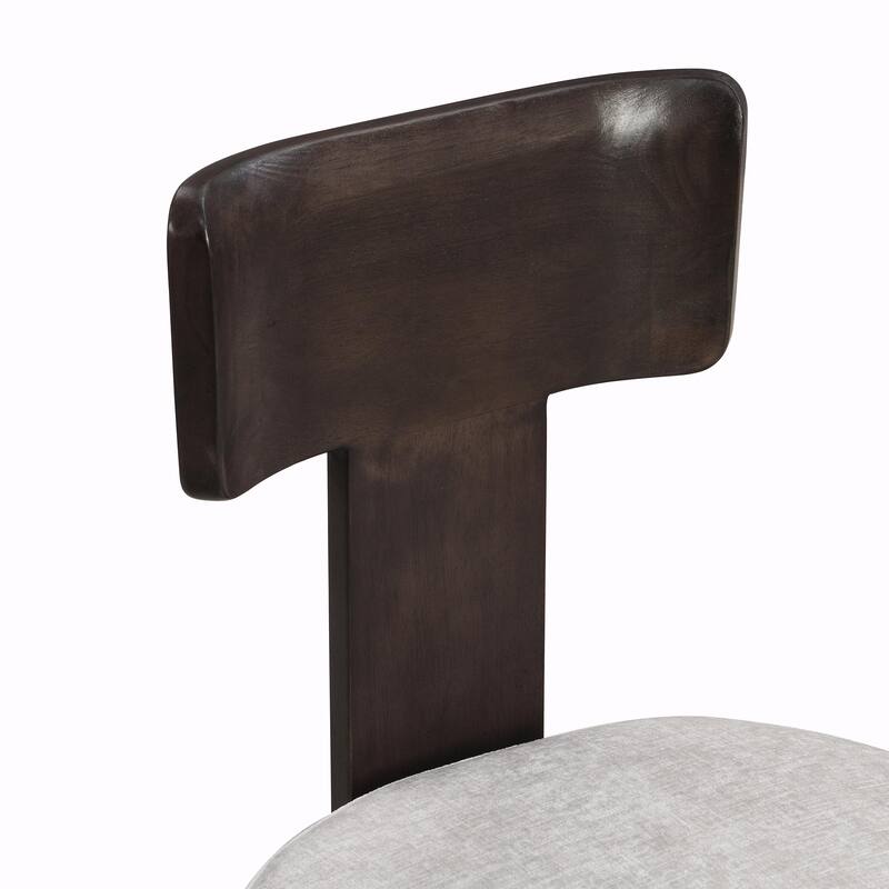 Set of 2 Side Dining Chairs with Rubber Wood Legs