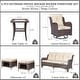 preview thumbnail 59 of 78, High Back Brown Wicker Outdoor Patio Conversation Sets with Swivel Chairs