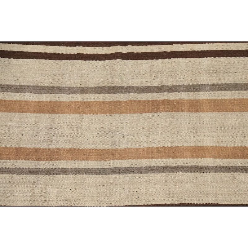 Natural Dye Kilim Oriental Wool Area Rug Flat-weave Home Decor Carpet - 4'8" x 6'4"