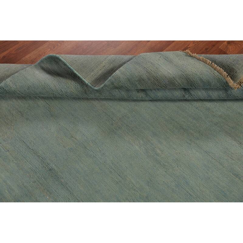 Light Green & Blue Modern Gabbeh Oriental Rug Handmade Wool Carpet - 4'8" x 6'4"