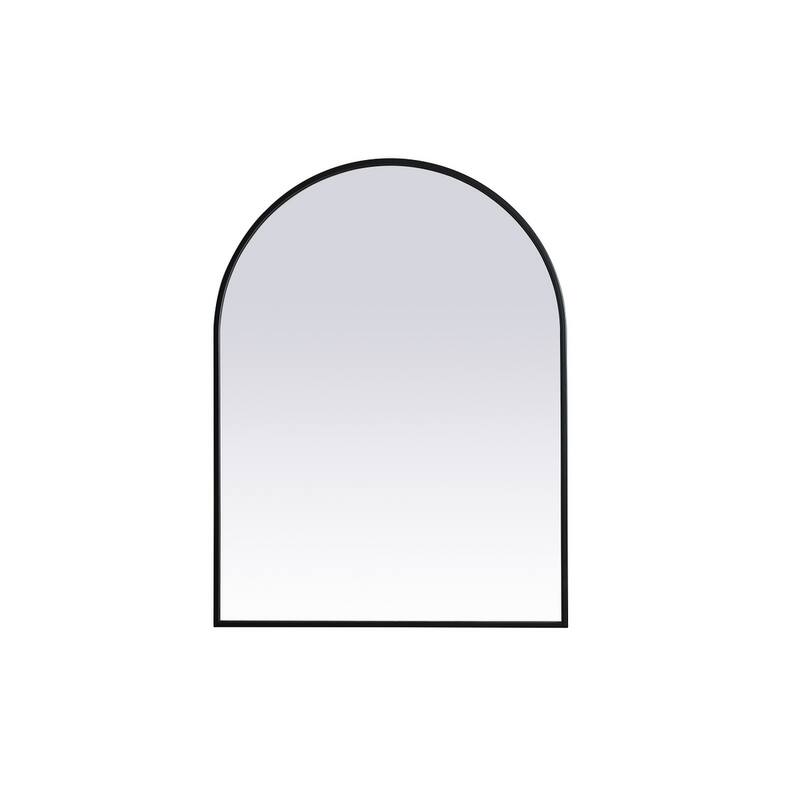 Indigo Home Metal Frame Arch Mirror 27x36 Inch - Black