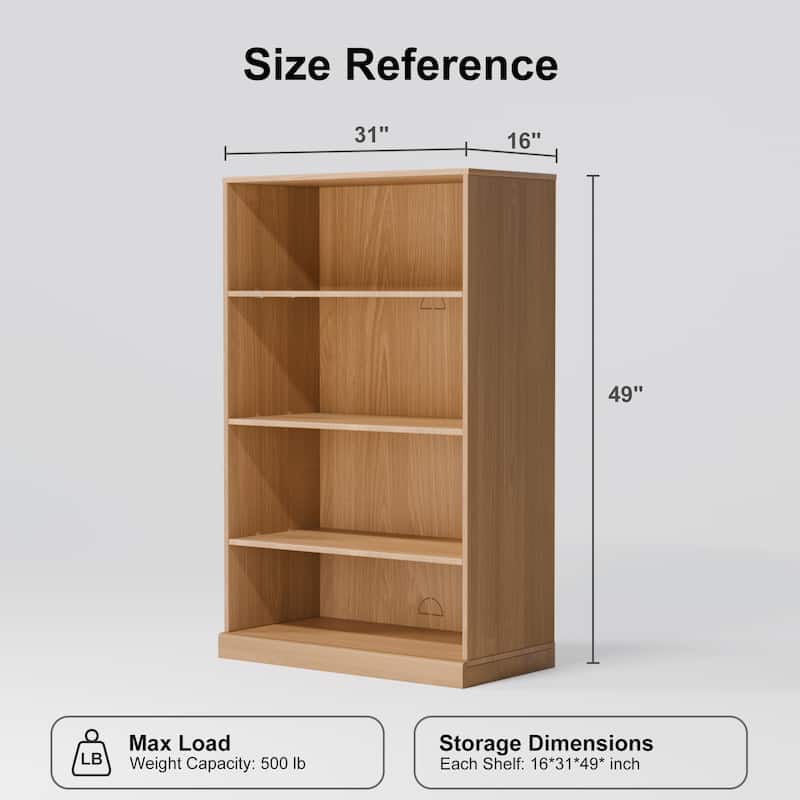 Doorless Wood Bookshelf Storage Cabinet Bookcase&Office Cabinet for Kitchen Bedroom Entryway Living Room Dinning Room