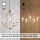 preview thumbnail 14 of 15, Mid-century Modern Gold French Country Candle Unique Chandelier Vintage Dining Room Pendant Lighting
