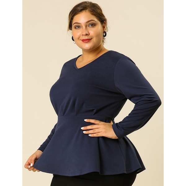 royal blue peplum top plus size