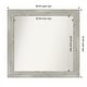 preview thumbnail 111 of 119, Dove Greywash Framed Non-Beveled Custom Wall Mirror, Bathroom Vanity Mirror Outer Size: 36 x 34
