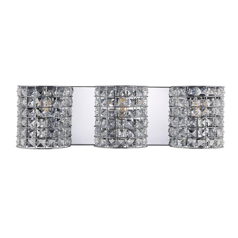 Jayne Deco 3-Light Metal/Crystal Classic Glam LED Vanity Light, by JONATHAN Y
