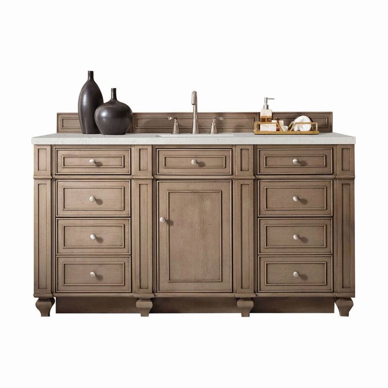 James Martin Vanities 157-V60S-3LDL Bristol 60" Single Basin Walnut - Whitewashed Walnut