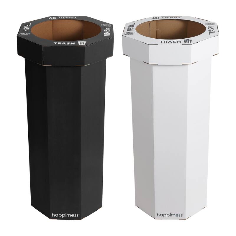 25-Gallon Disposable Cardboard Event Trash Can and Recycling Bin (Set of 2)