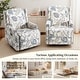 preview thumbnail 36 of 102, 29'' W Pattern Floral Swivel Manual Push Back Recliner Glider Chair