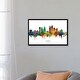 preview thumbnail 14 of 13, iCanvas "Dayton Ohio Skyline" by Michael Tompsett Framed