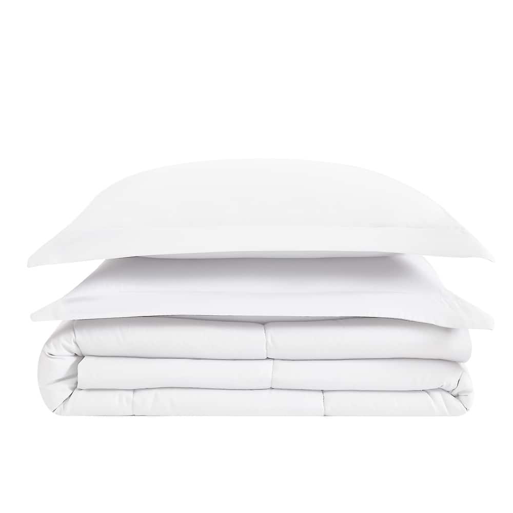 London Fog Garment Wash Solid 3 Piece Comforter Set