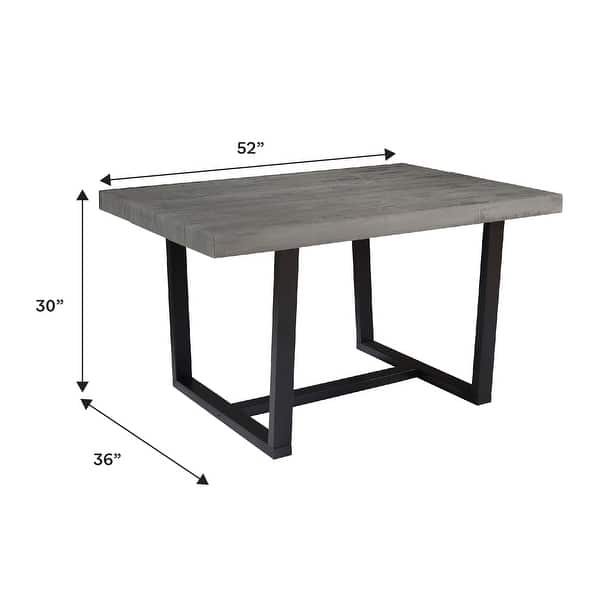 Walker Edison Solid Wood 52-inch Distressed Dining Table - Bed Bath ...
