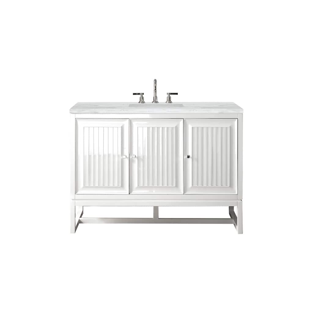 James Martin Vanities Athens 48" Single Vanity Cabinet, Glossy White