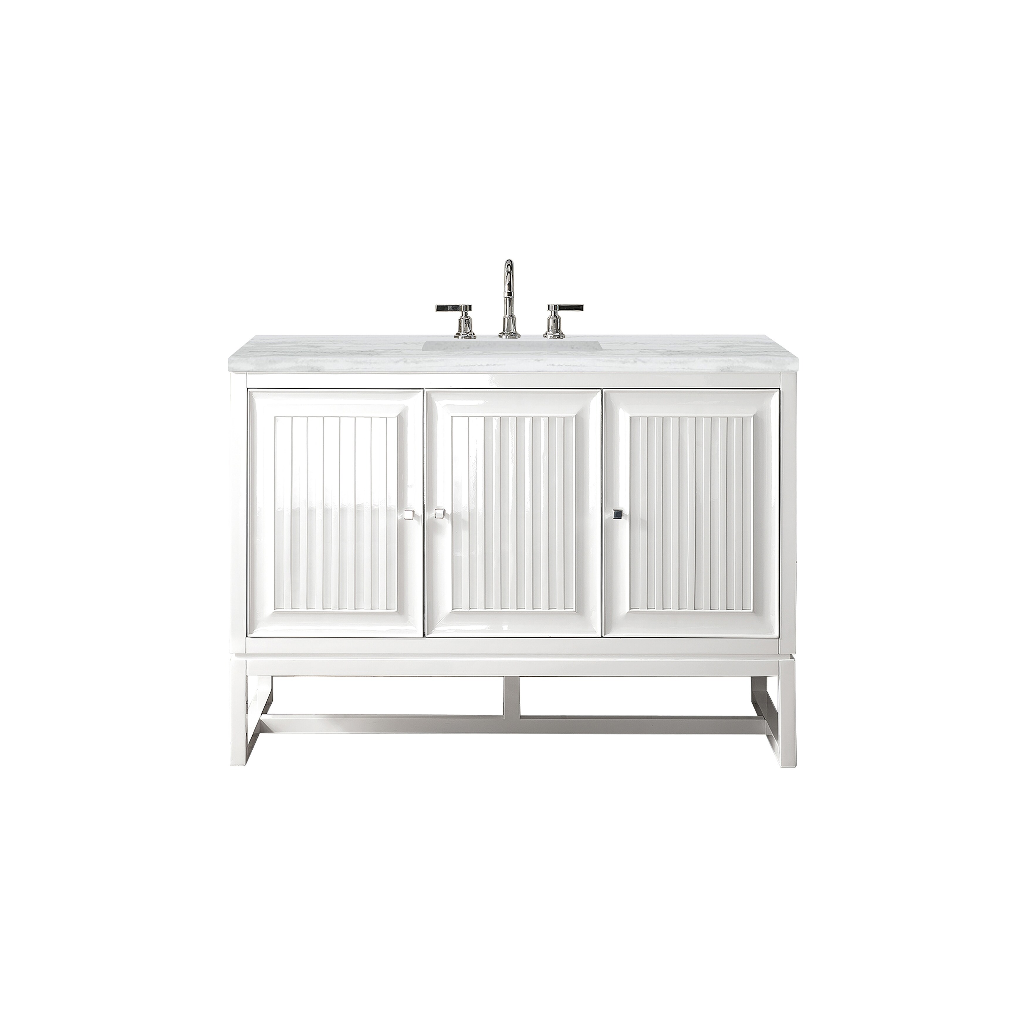 James Martin Vanities Athens 48" Single Vanity Cabinet, Glossy White