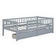 preview thumbnail 9 of 7, Twin Size Daybed Wood Bed with Two Drawers, Gray