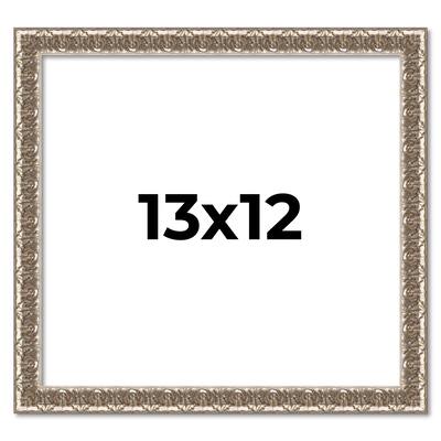 13x12 Frame Silver Versailles Ornate Solid Wood Picture Frame | 1 Inch